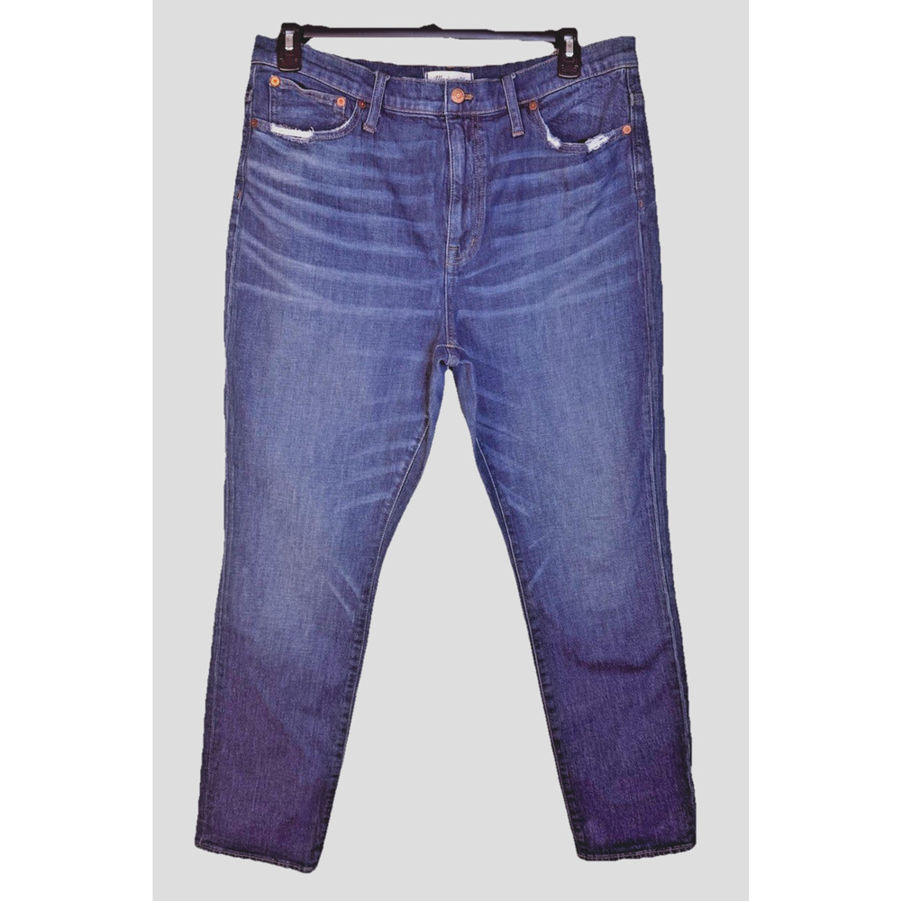 Madewell The High Rise Slim Distressed Boyfriend Capsule Wardrobe Jeans 32